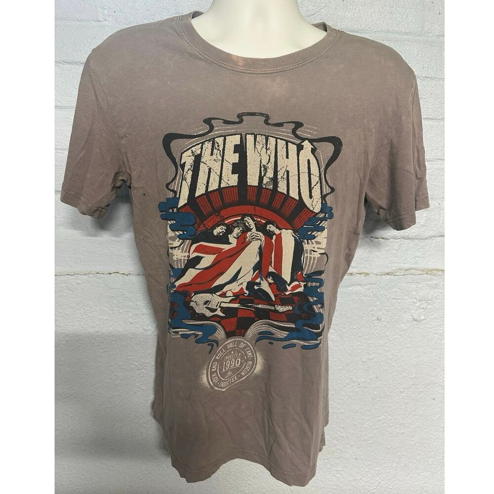 The Who Rock & Roll Hall of Fame 1990 Inductee T shirt Gray Mens Medium